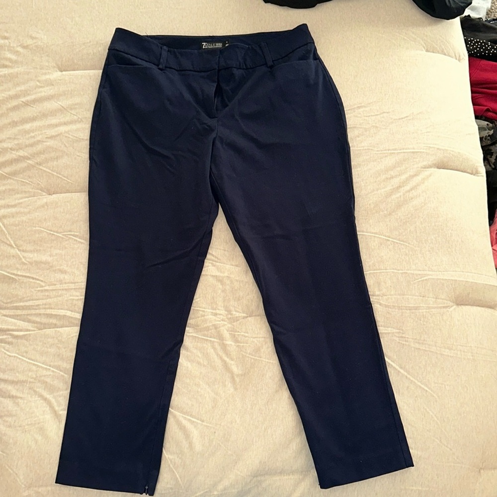 Navy Blue New York and Company Ankle Dress Pants. Size 14.